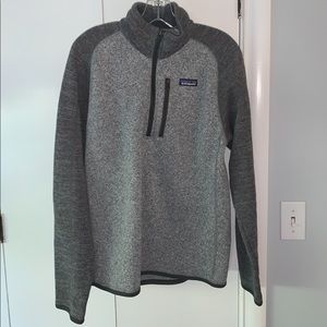 Patagonia Men’s Grey Quilted Quart-Zip